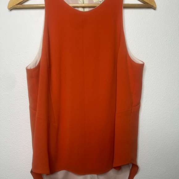 Rag & Bone Rust Zip Back Scoop Hem Lined Tank Top Blouse M - Picture 5 of 8
